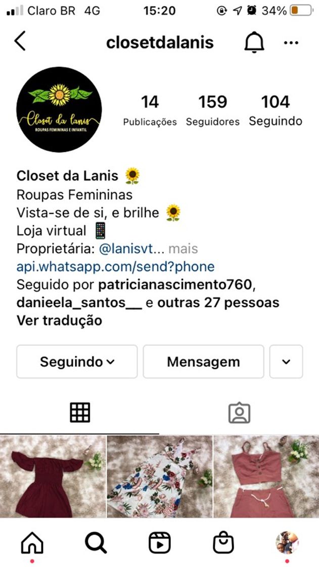 Moda Closet de Lanis - Roupas femininas e infantis 