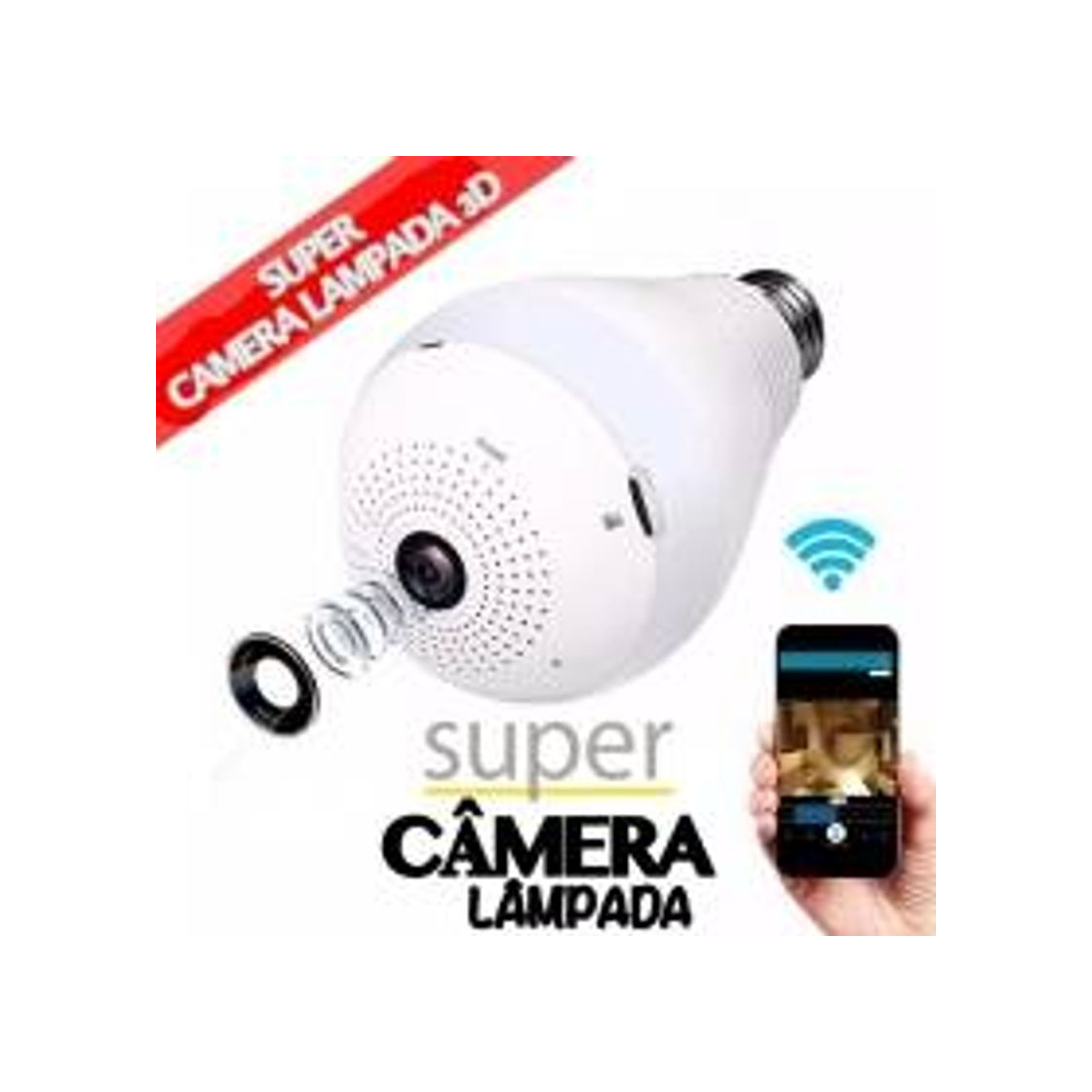 Products Super Câmera Lâmpada 3D Inteligente 360º

