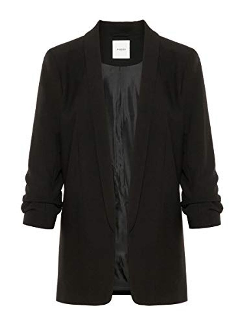Social PIECES Pcboss 3/4 Blazer Noos Chaqueta de Traje, Negro