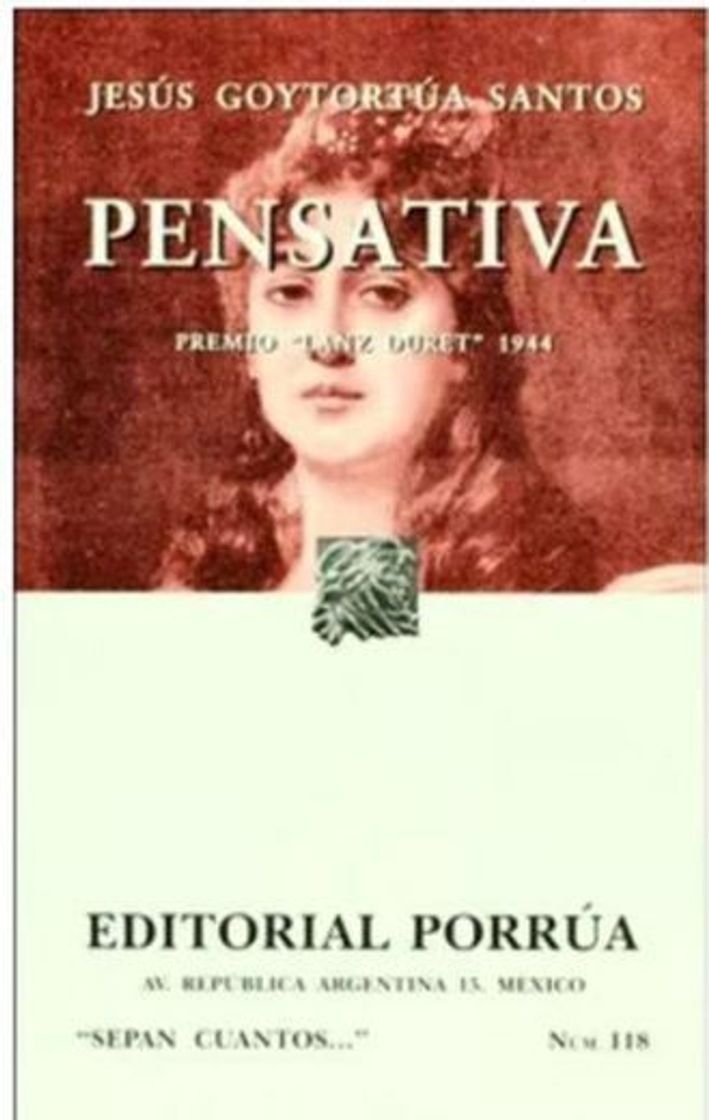 Libro Libro Pensativa De Jesús Goytortúa Santos 