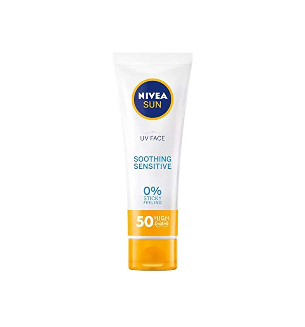 Belleza Nivea Sun UV Face Sensitive Calmante UVA/UVB, 0% pegajosa sensación de piel