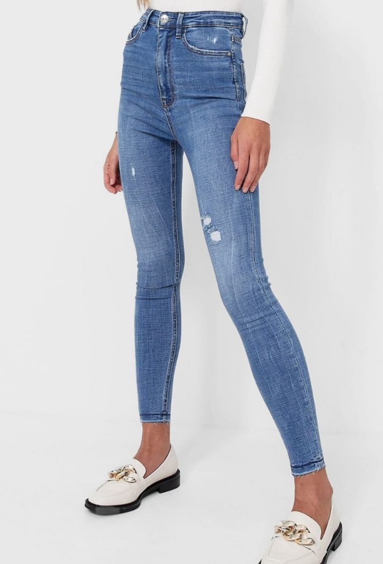 Moda jean super high waist