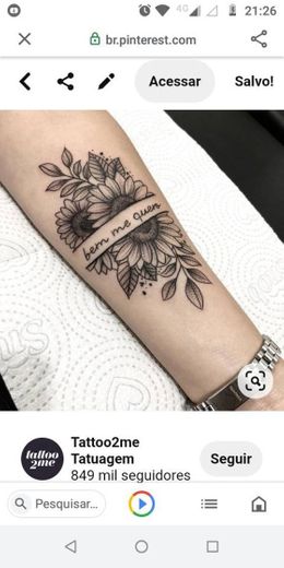 Tatuagem girassol