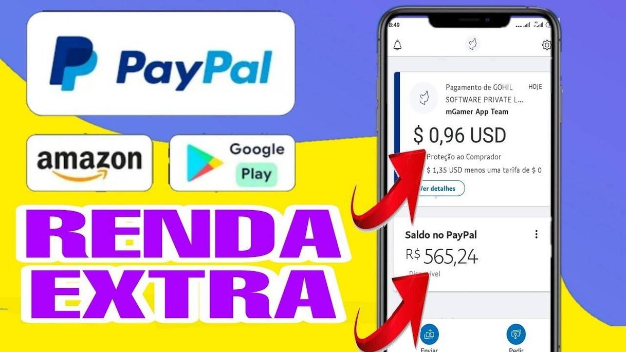 Fashion Testando aplicativo para ganhar dinheiro no PayPal💸🚀