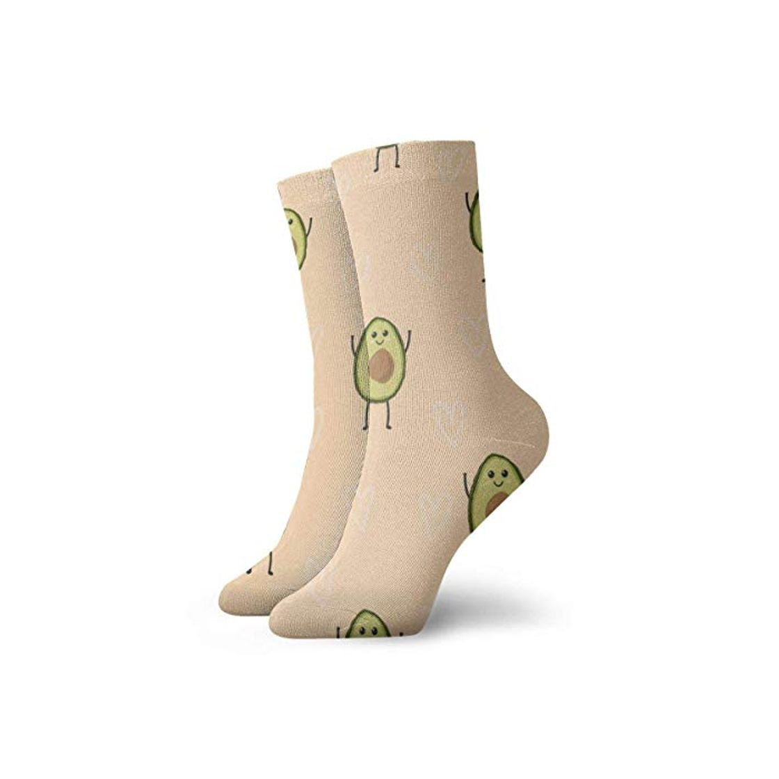 Moda ASE Calcetines de compresión bonitos divertidos para hombre y mujer de aguacate