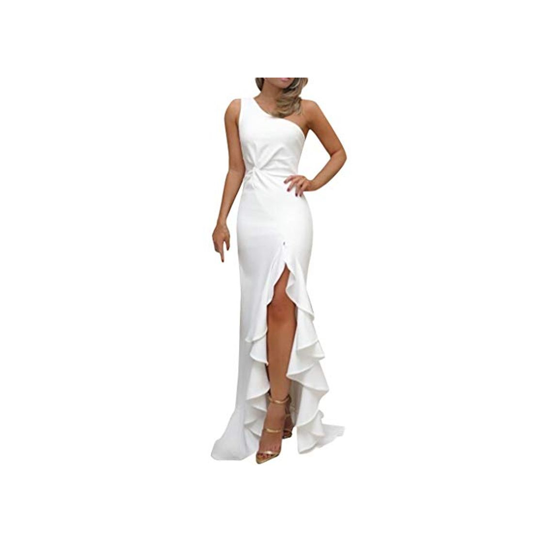 Fashion Overdose Vestidos Mujeres Verano Boho con Tiras de la Manga de la Colmena Sexy Dot Impreso Largo Maxi Party Beach Vestidos Lindos Vestidos de Novia