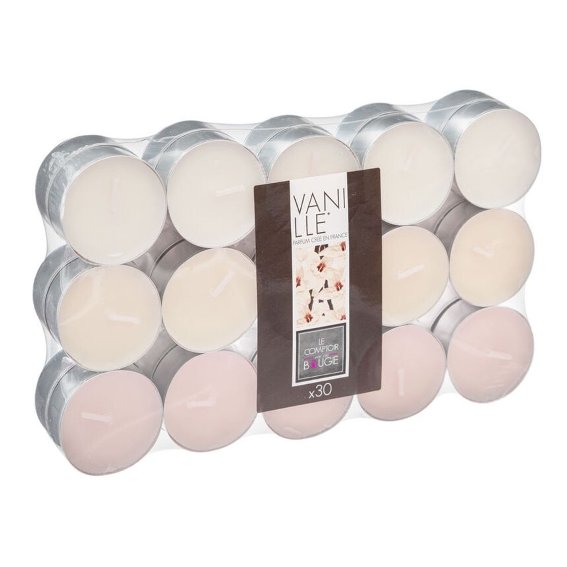 Fashion conjunto de 30 velas tealights baunilha | ATMOSPHERA