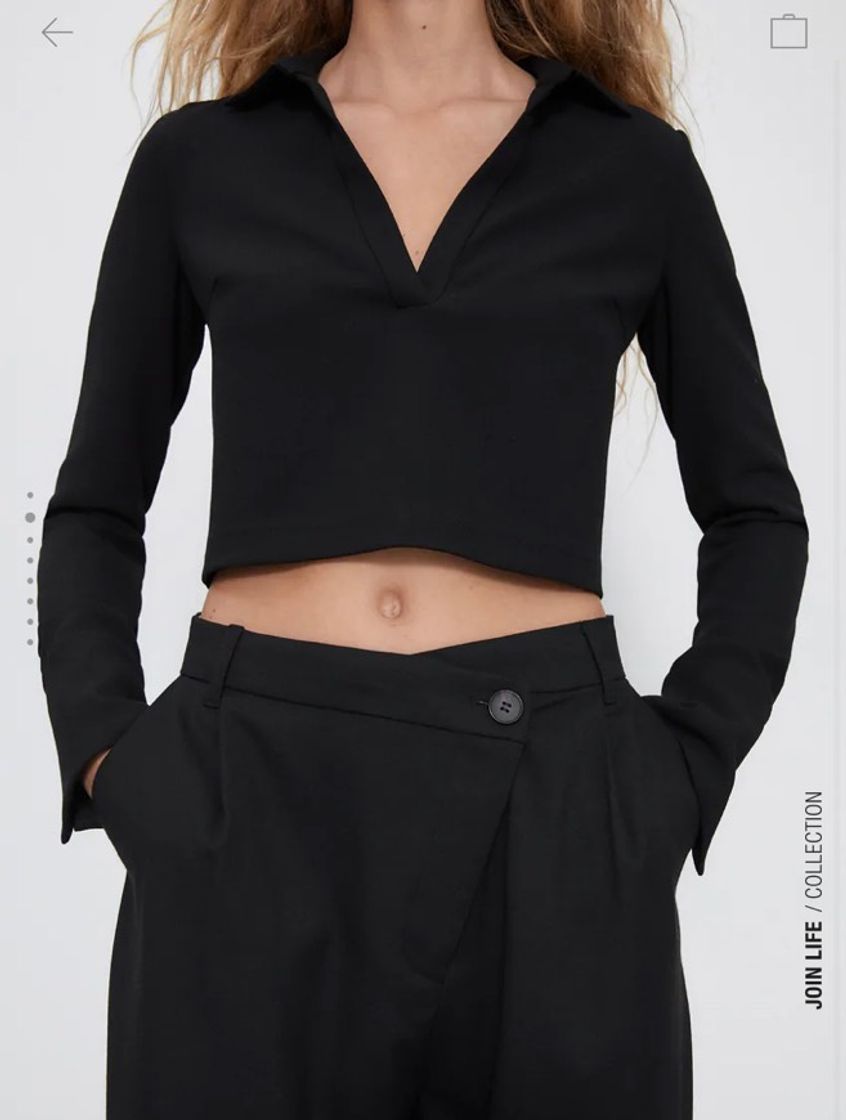 Fashion Blusa Cropped ZARA