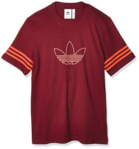 adidas Originals Outline tee Camiseta de Manga Corta, Hombre, Rojo