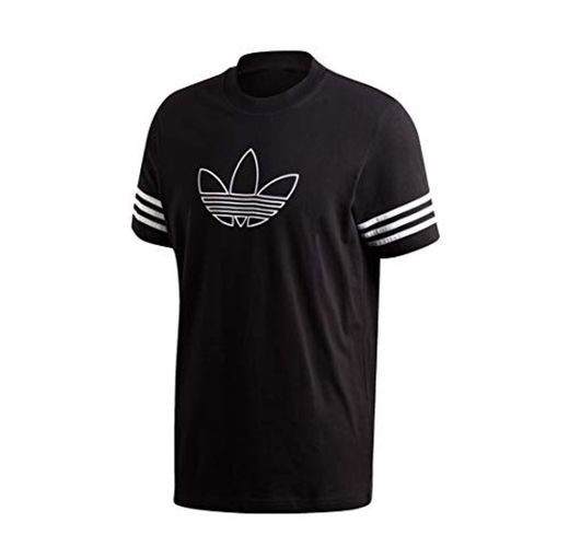Camiseta Adidas Outline Trefoil negro 8 años
