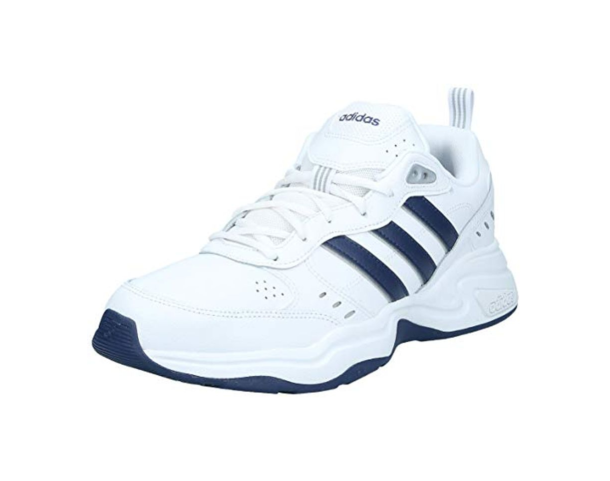 Fashion adidas Strutter, Zapatillas Deportivas Fitness y Ejercicio Hombre, Blanc Bleu Foncã Argent