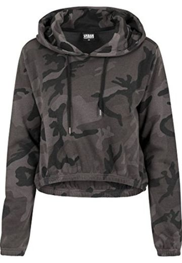 Urban Classics Ladies Camo Cropped Hoody