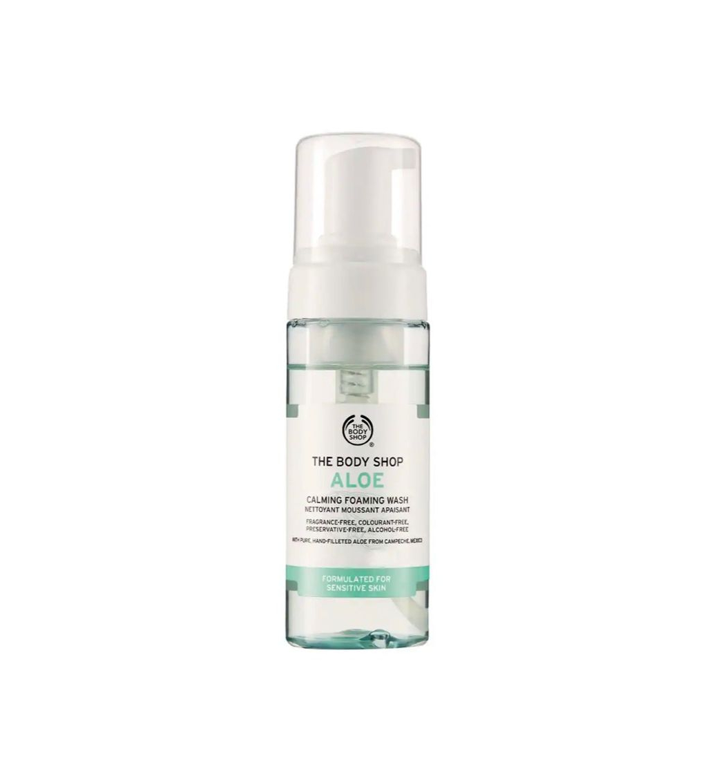 Producto Espuma limpiadora calmante the body shop aloe