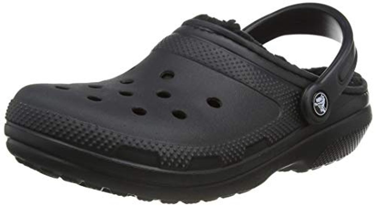 Fashion Crocs Classic Lined Clog, Zuecos Unisex Adulto, Negro