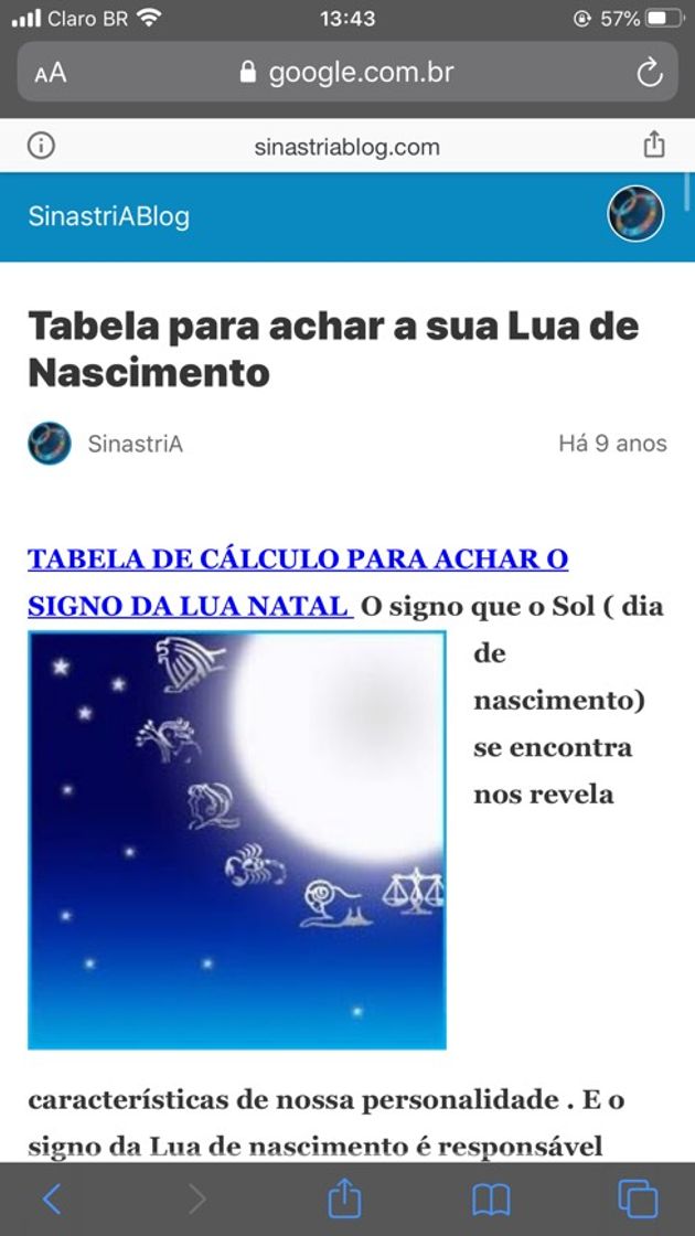 Moda Site pra saber a lua do signo SEM SABER HORA DE NASCIMENTO