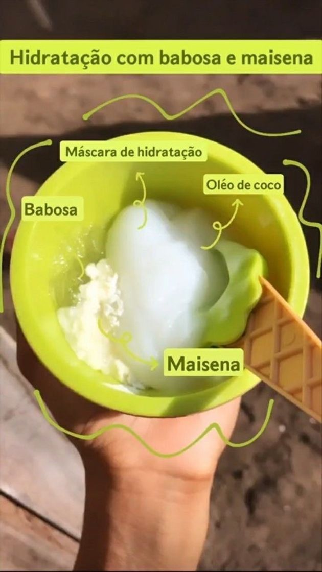 Producto Hidratação caseira de babosa e maizena