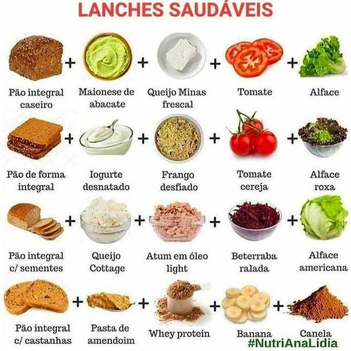 Moda Lanches saudáveis