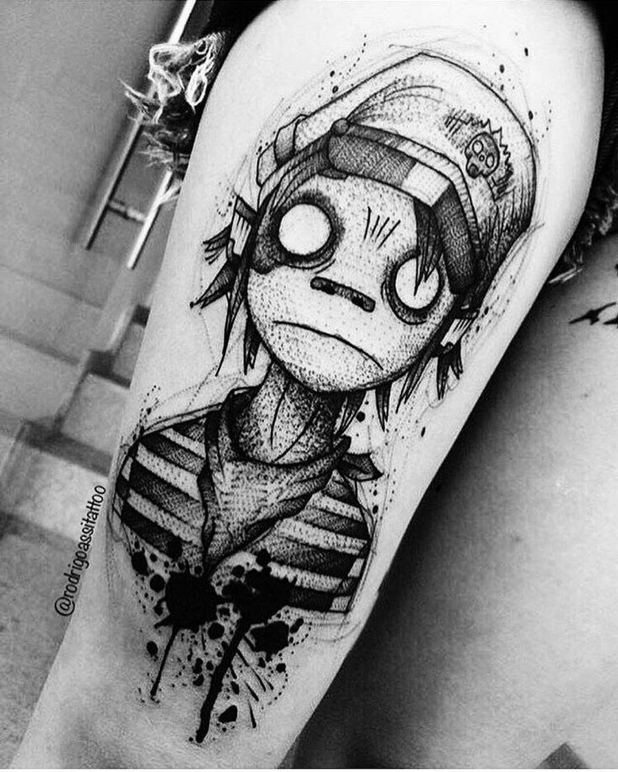 Fashion Tatoo Gorillaz