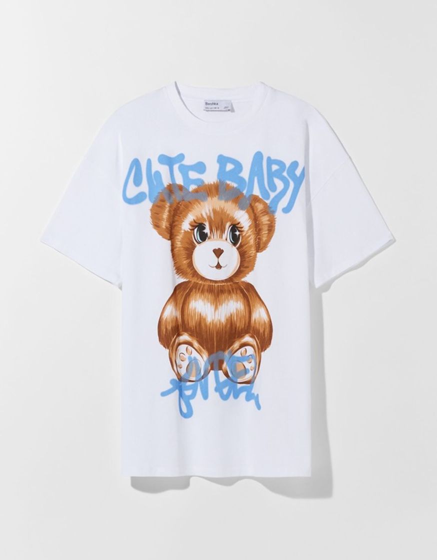 Moda Camiseta manga corta oversize print Cute Baby