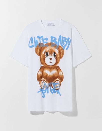 Camiseta manga corta oversize print Cute Baby