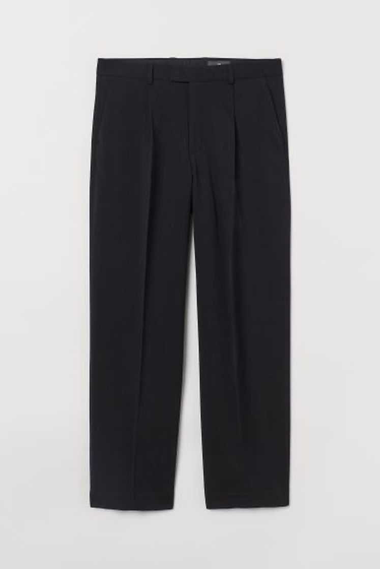 Moda Pantalón de traje Straight Fit - Negro - HOMBRE