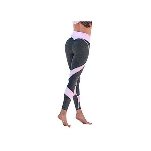 VPASS Mujer Pantalones,Elásticos Arbol Impresión Pantalones de Yoga Mujer Fitness Mallas Gym