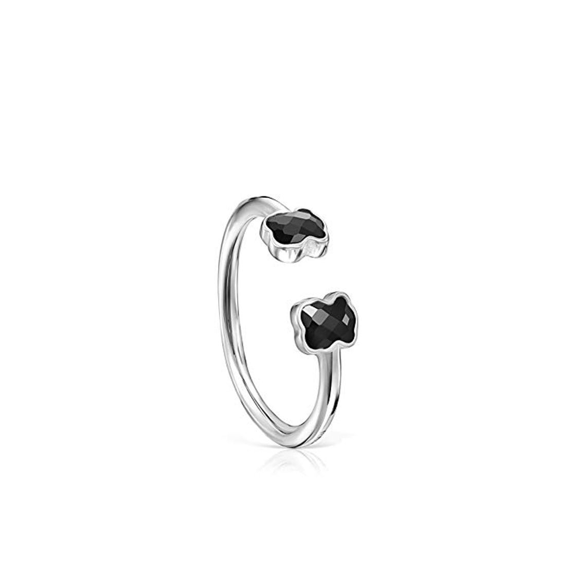 Fashion TOUS Anillo Mini Onix Abierto de Plata con Ónix