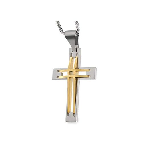Inveroo Cruz Colgante Collar Minimalista Joyería De Moda Crucifijo Hombres Cadena De