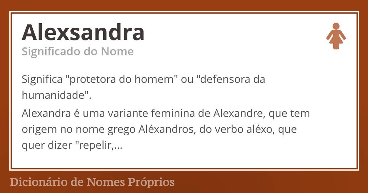 Moda Significado do nome Alessandra - Dicionário de Nomes Próprios