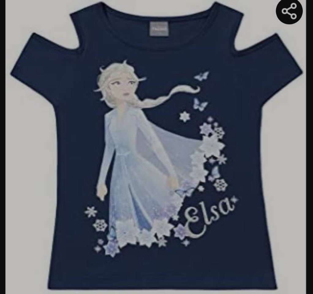 Moda Blusa Frozen, Marinho Claro, 6, Fakini

