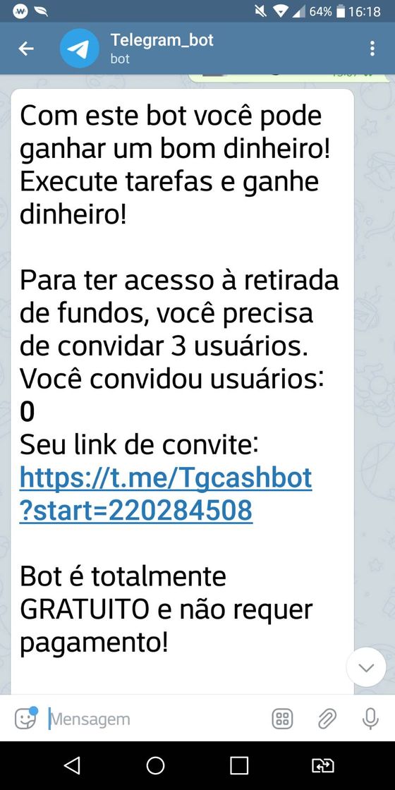 Fashion Ganhe dinheiro com Telegram