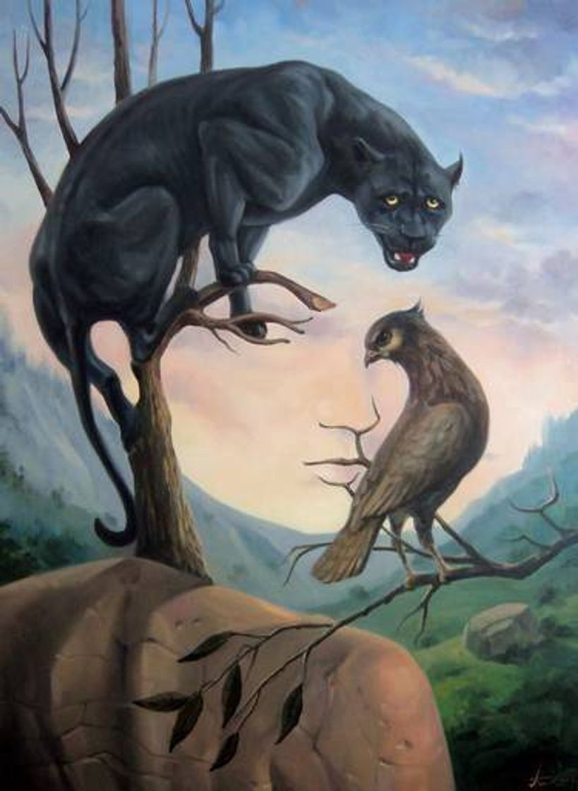 Moda Artush Voskanyan/Black panther 60x80cm, oil painting, surrealistic ...