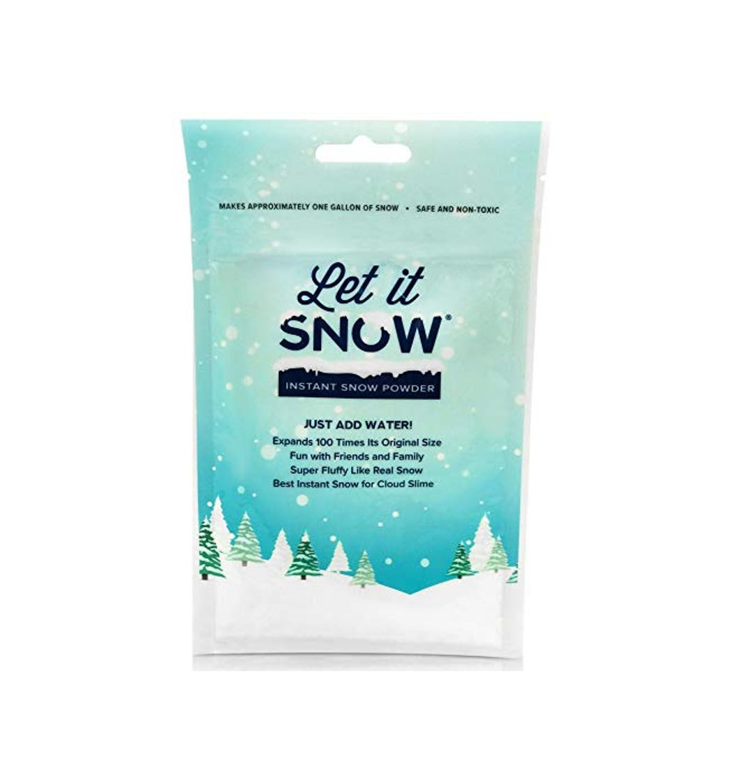 Products Let it Snow Kit Slime para Nieve Artificial – Nieve Falsa Premium para Bolas de Slime y Decoración Navideña – Fabricado en EEUU