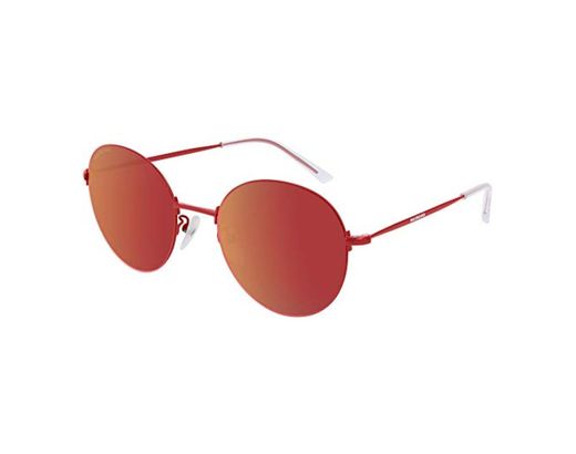 Balenciaga Gafas de sol BB0016SK 003 Gafas de sol unisex color Rojo lente rojo tamaño 55 mm