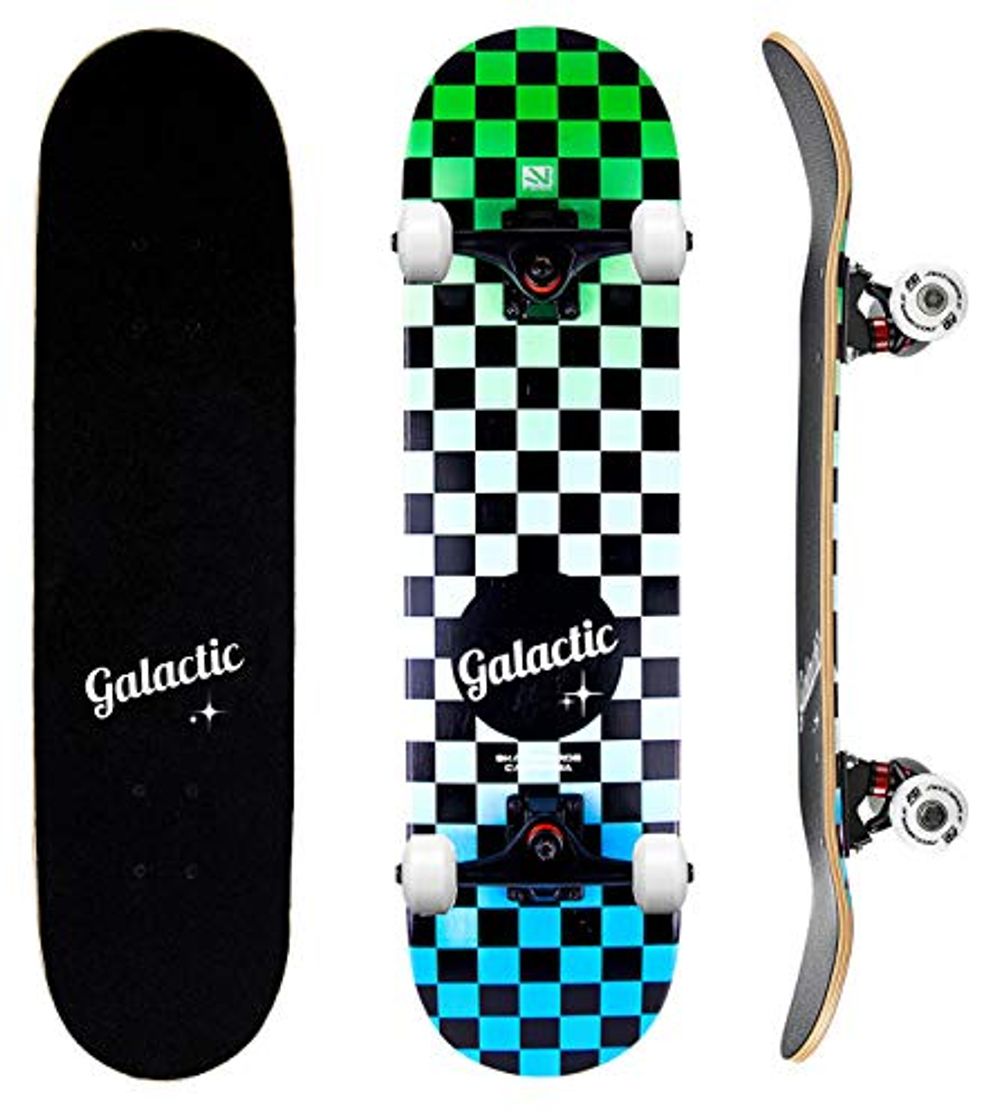 Social GALACTIC Skateboard Completo, Cubierta de Arce Duro de 7 Capas, con Trucks