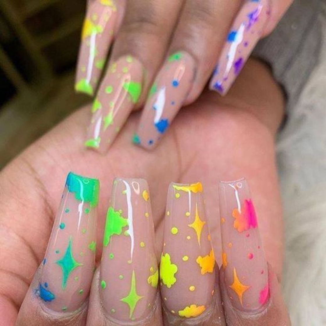 Social Unhas neon 