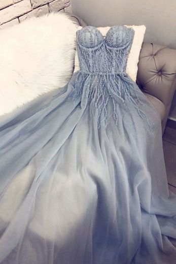 Vestido de renda azul turquesa 