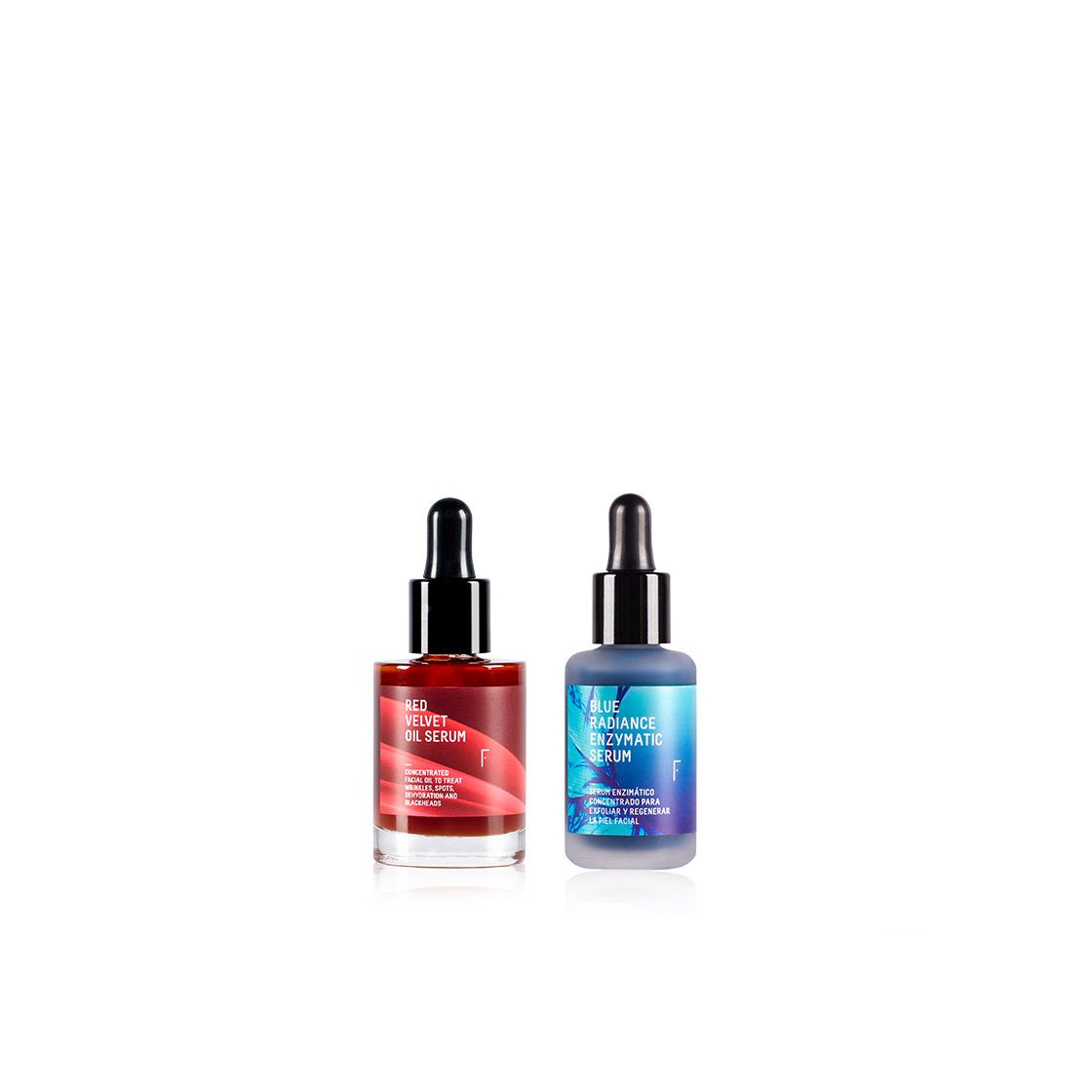 Producto Red & blue serums packs