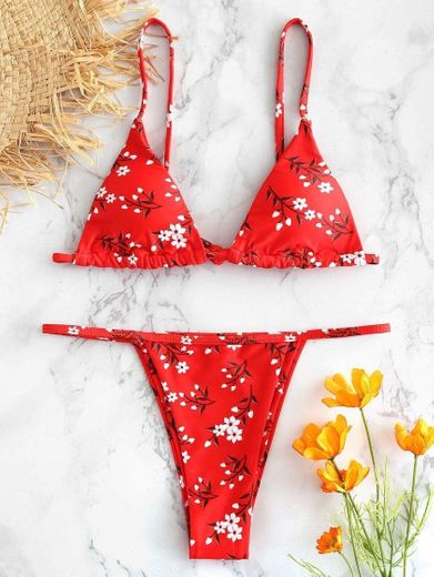 ZAFUL Set De Bikini con Relleno Lazada en Espalda Escote en V