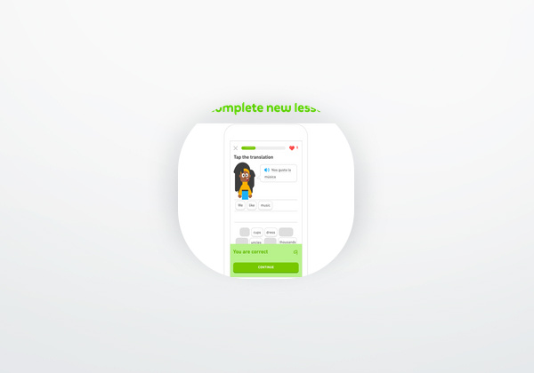 Aplicación Duolingo - Language Lessons