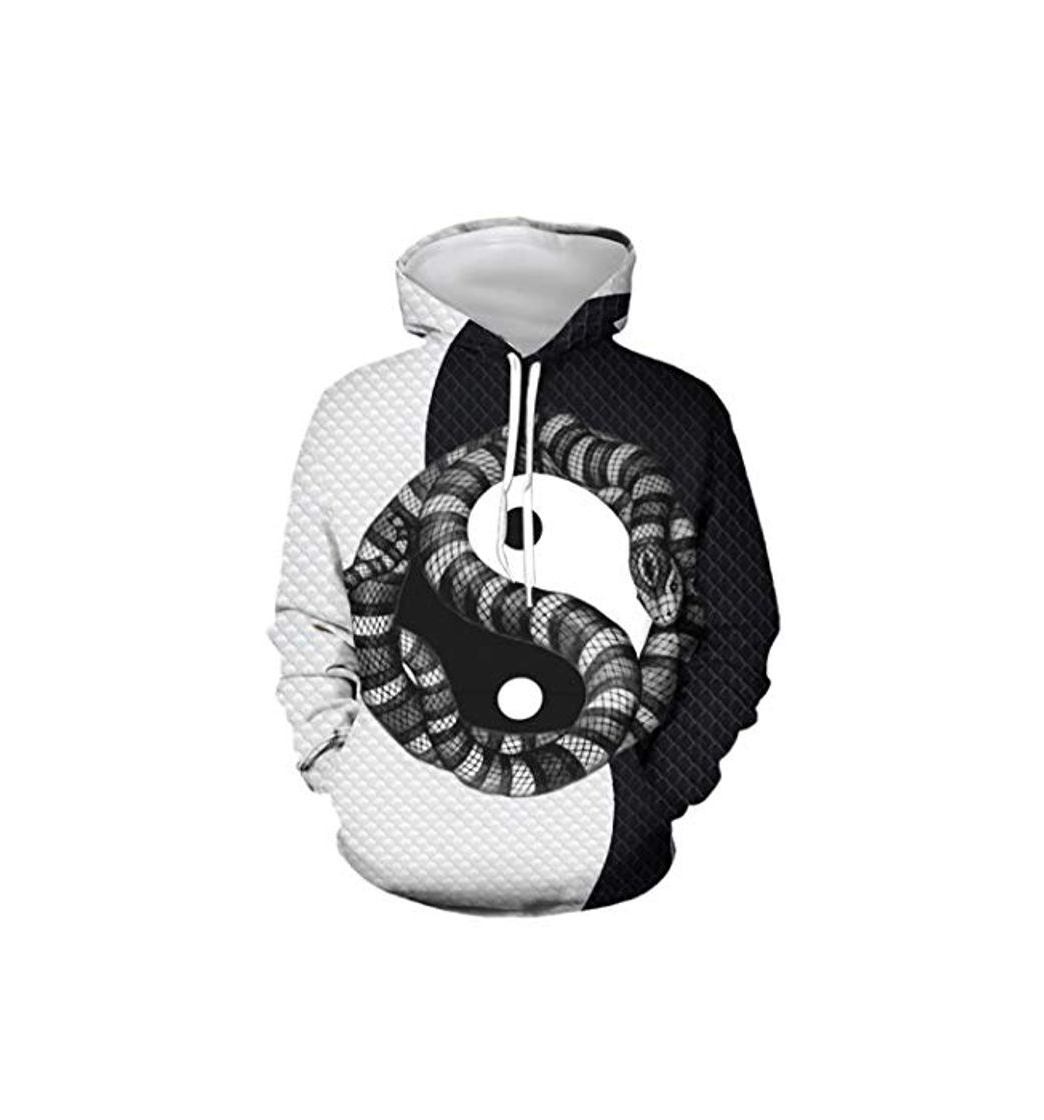 Fashion Sudaderas con Capucha con Estampado 3D Hombres Unisex Creativo Casual Sudadera Larga