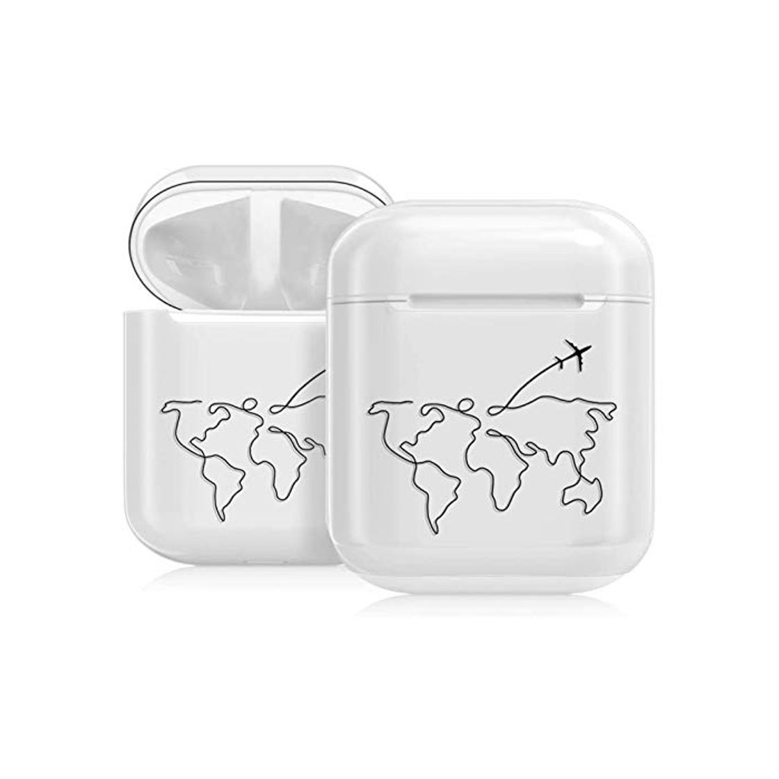 Product Oihxse Case Compatible con Apple Airpods 1 & 2 Estuche Transparente Rígido