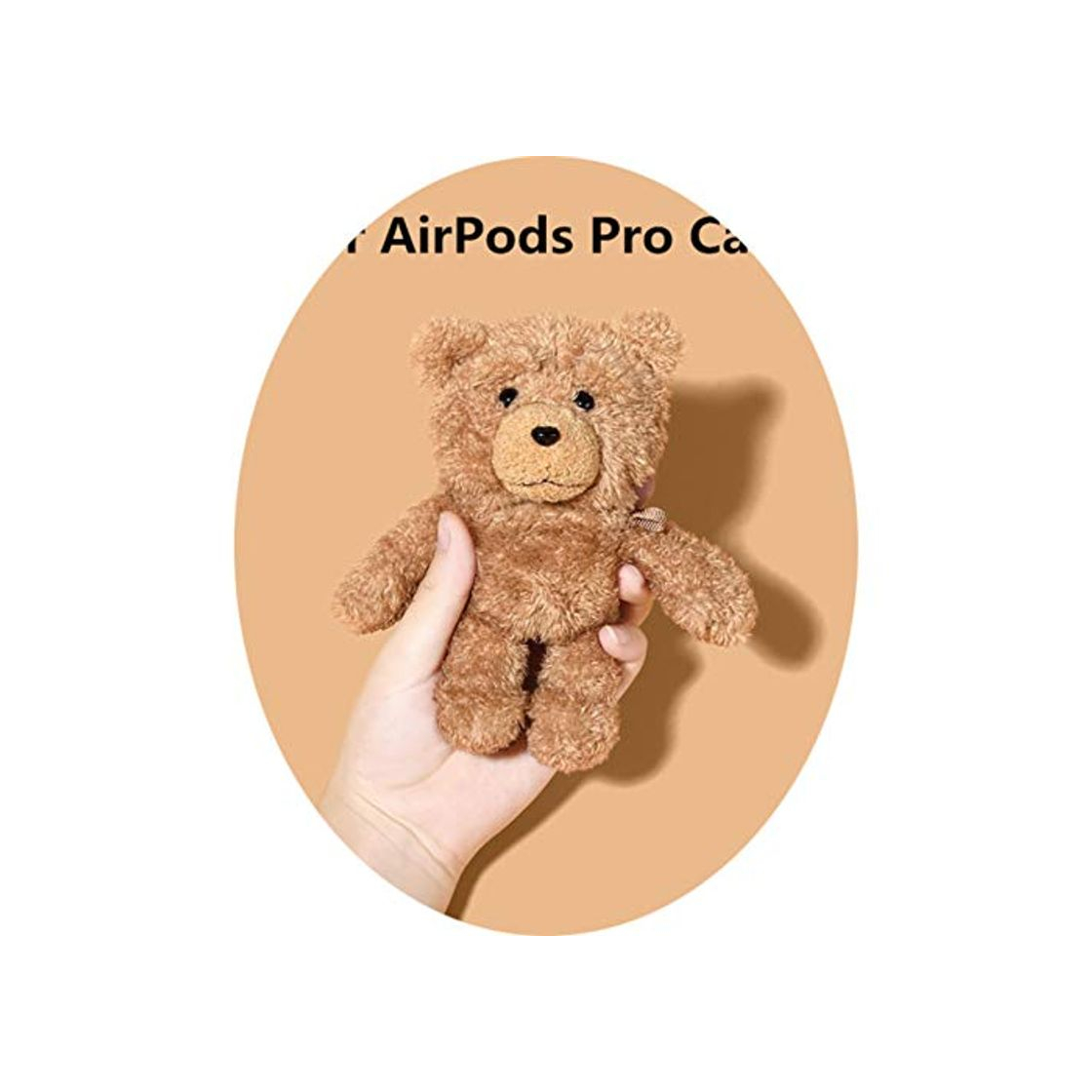 Productos Fluffy Cartoon Bear Case for Airpods 2 1 Furry Cloth Wireless Earphones Knitted Plush Skin Covers for Air pods Case For Winters