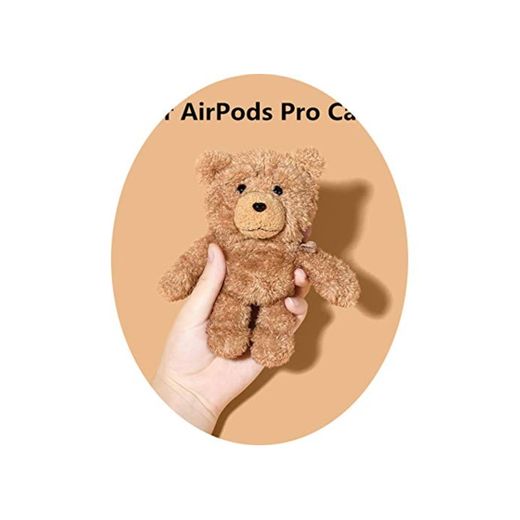 Fluffy Cartoon Bear Case for Airpods 2 1 Furry Cloth Wireless Earphones Knitted Plush Skin Covers for Air pods Case For Winters