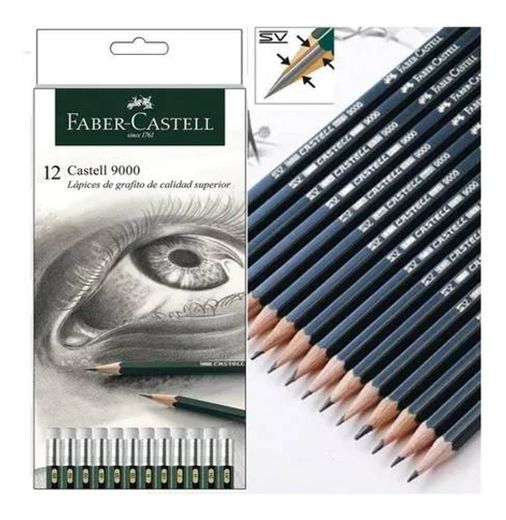 Lápices Faber Castell 9000 x 12 unidades graduados