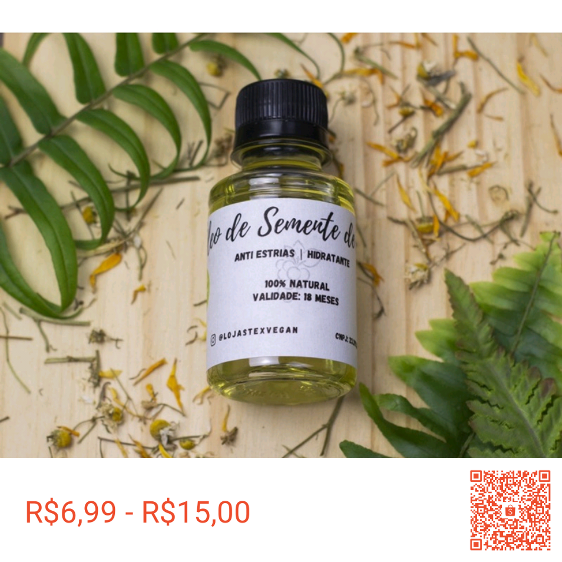 Social Óleo vegetal de semente de uva