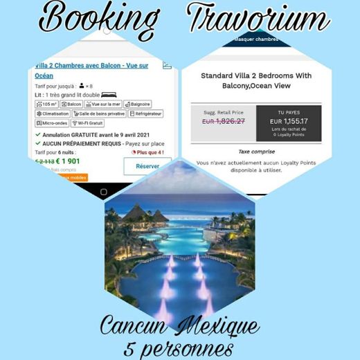 Preços entre booking e a minha empresa Travorium