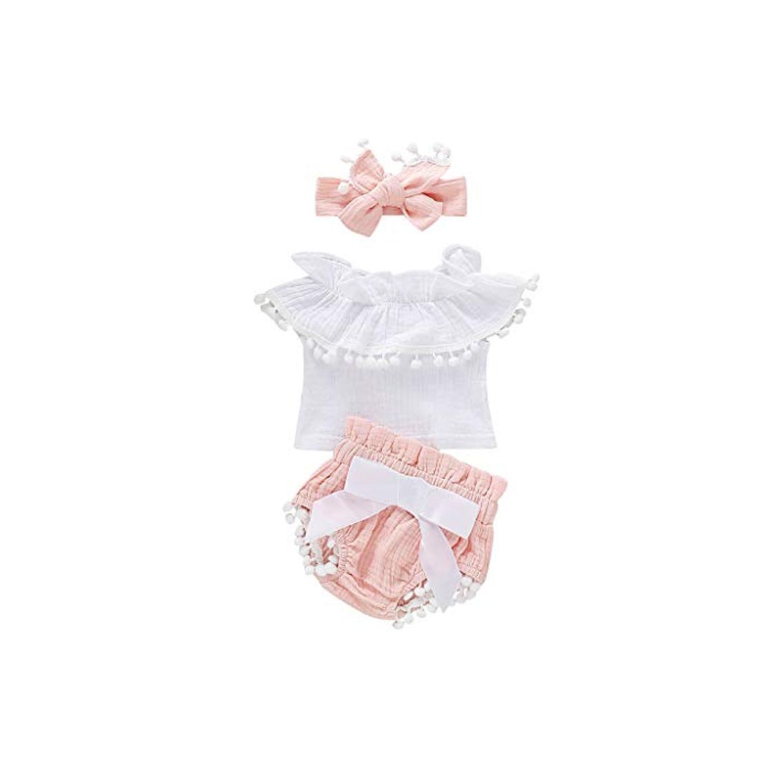Social Fossen Verano Ropa Bebe Niña Monos de Volantes con Borla