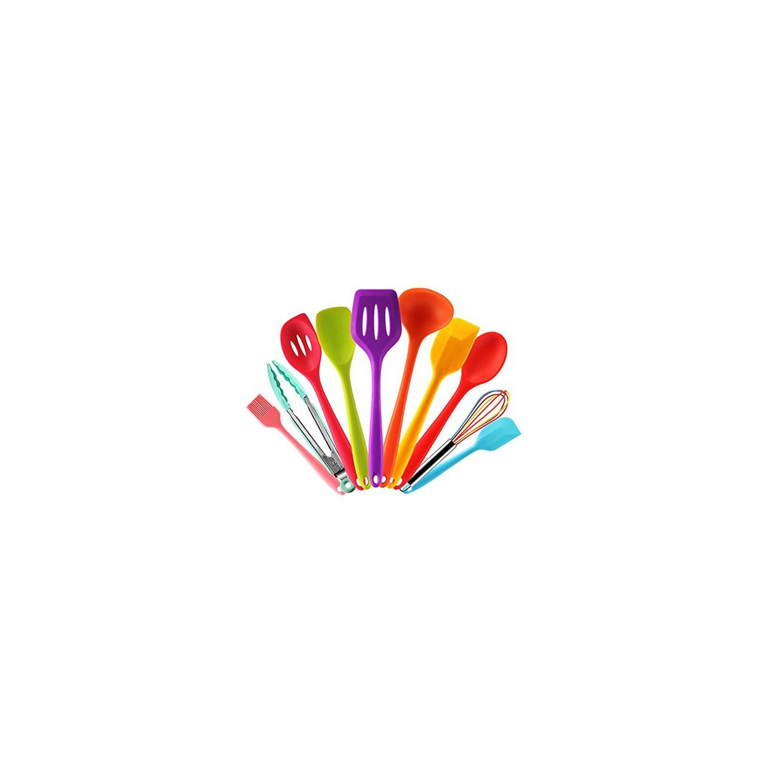 Elemento de la categoría hogar Set utensilios de cocina silicona de colores con Espátula