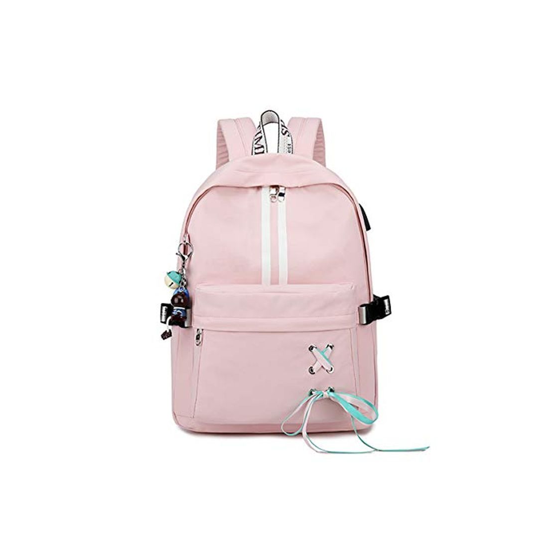 Fashion Silver Tulip Mochila para portátil Universidad Hombros Niños Escuela Bolsas de Libros